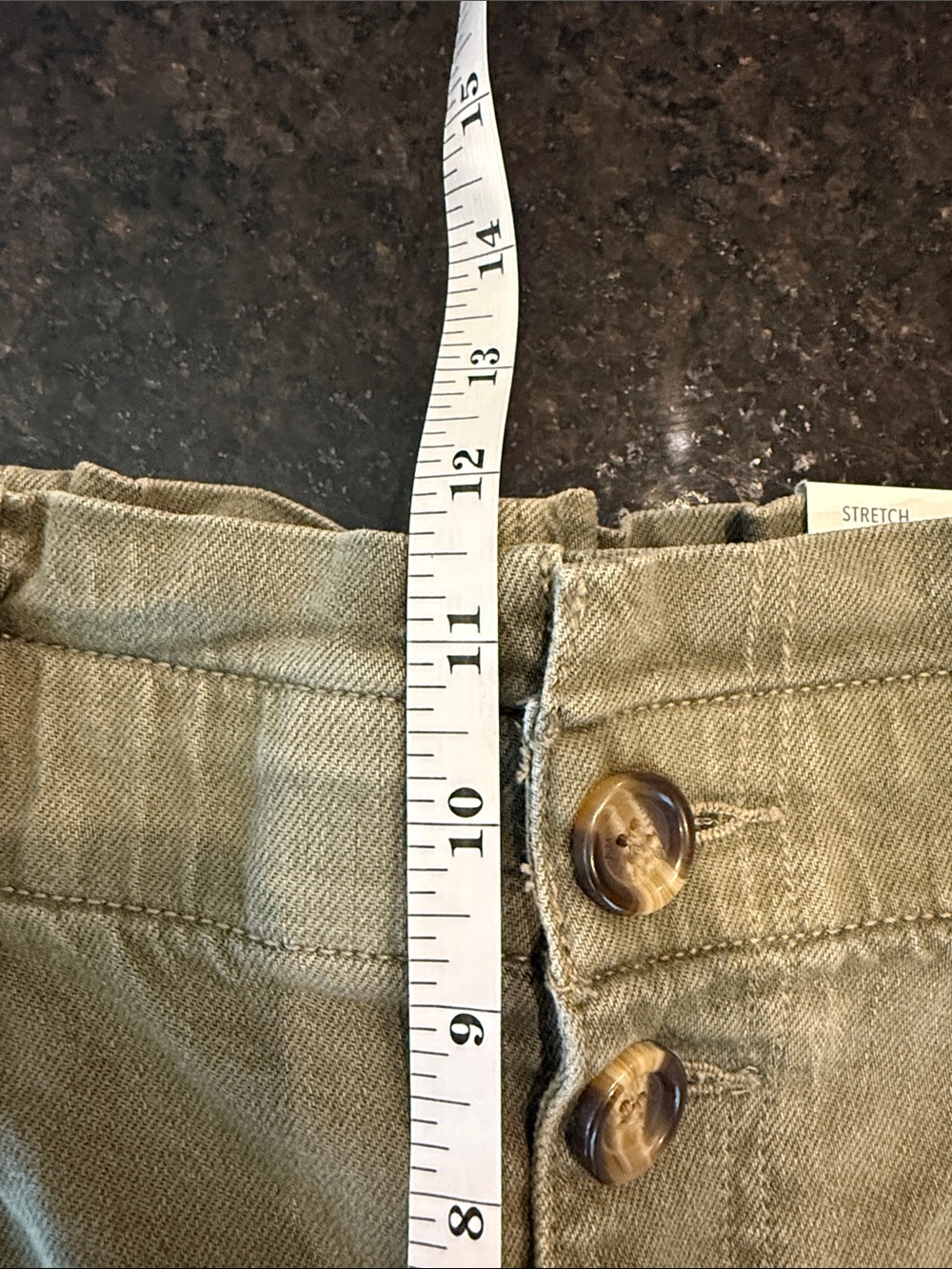 NWT American Eagle Olive Super High Rise Mom Shorts W Button Fly Size 2 - Picture 8 of 11
